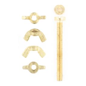 Machine Screw & Wing Nut Solid Brass